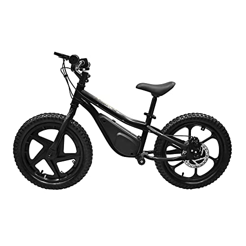 Massimo Motor 24V 350w Electric Balance Bike, Dirt Bike for Kids E13 w/Adjustable Seat Height 16" Large Wheel Aluminum Body Frame Up to 6 Hours Long Range Metal Rear Rim(Black)