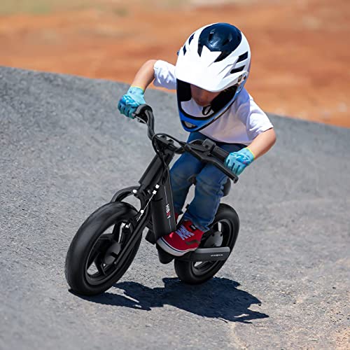 Hiboy BK1 Electric Bike for Kids Ages 3-5 Years Old, 24V 100W Electric Balance Bike with 12 inch Inflatable Tire and Adjustable Seat, Electric Motorcycle for Kids Boys & Girls (Black)