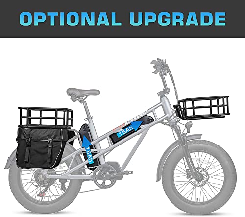 Fucare Electric Bike,Gemini/Gemini X Dual Battery 20.8AH(30AH) 750W 48V,Electric Bike for Adults,31MPH Max Speed,70-80(100-120) Miles,5.3" Display,Shimano 7 Speed,20''×4.0'' All Terrain Electric Bike