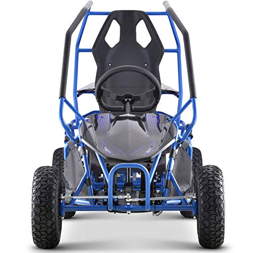 MotoTec Kids Electric Go Kart Maverick 1000w Blue, Black, Large