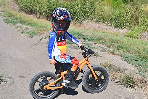 Massimo Motor 24V 350w Electric Balance Bike, Dirt Bike for Kids E13 w/Adjustable Seat Height 16" Large Wheel Aluminum Body Frame Up to 6 Hours Long Range Metal Rear Rim(Black)