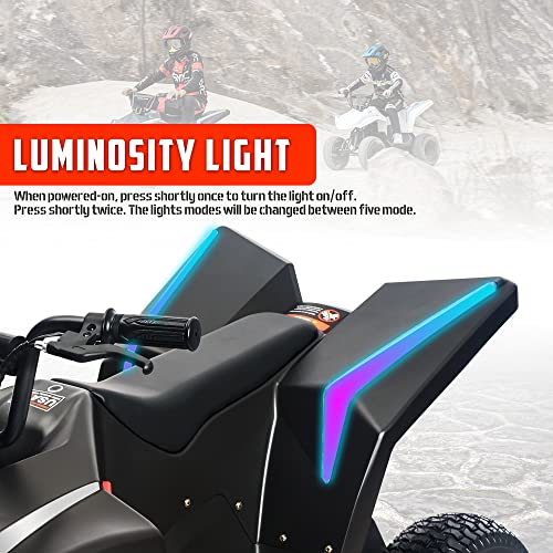 Beston Kids Electric ATV 4-Wheeler Quad Top Speed 10 MPH, Range Up to 10 Miles Off Road Go cart