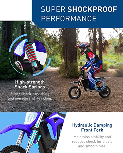 Hiboy DK1 36V Electric Dirt Bike,300W Electric Motorcycle - Up to 15.5MPH & 13.7 Miles Long-Range,3-Speed Modes Motorcycle for Kids Ages 3-10