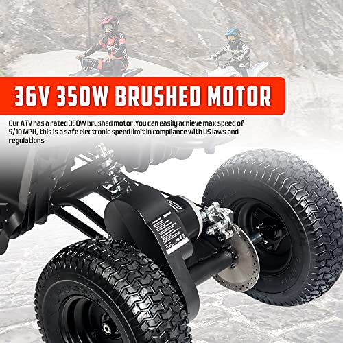 Beston Kids Electric ATV 4-Wheeler Quad Top Speed 10 MPH, Range Up to 10 Miles Off Road Go cart