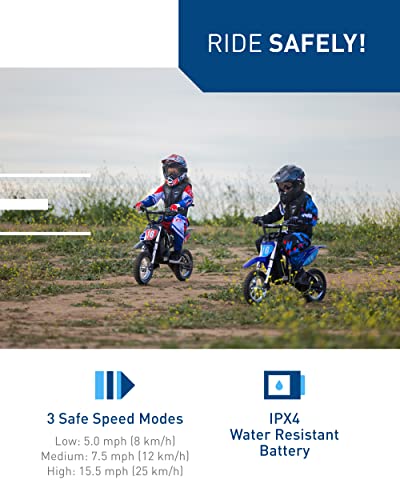 Hiboy DK1 36V Electric Dirt Bike,300W Electric Motorcycle - Up to 15.5MPH & 13.7 Miles Long-Range,3-Speed Modes Motorcycle for Kids Ages 3-10