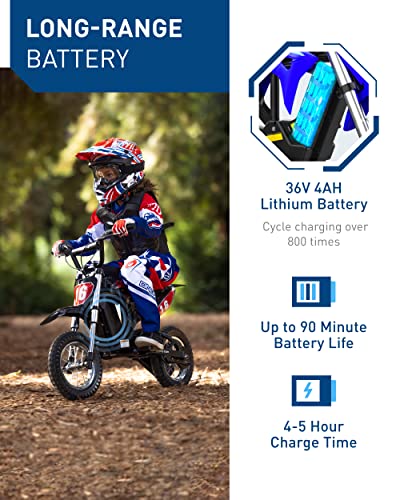 Hiboy DK1 36V Electric Dirt Bike,300W Electric Motorcycle - Up to 15.5MPH & 13.7 Miles Long-Range,3-Speed Modes Motorcycle for Kids Ages 3-10