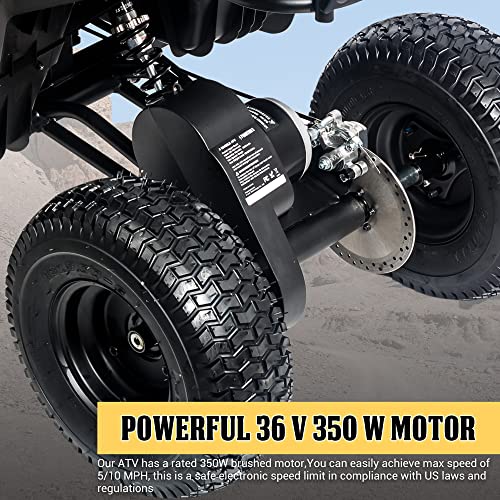 Phantomgogo Hyper Quad Electric Ride-On ATV 4 Wheeler for Kids 36v 350W Brushed Motor Outdoor Off-Road Go Cart Dirt Bike (White)