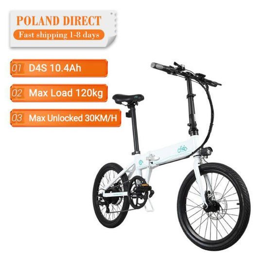FIIDO D4S 10.4Ah 36V 250W 20 Inches Folding Fat Ebike Moped Bicycle