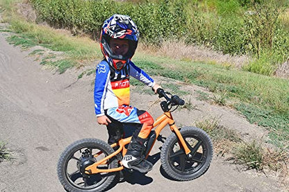 Massimo Motor 24V 350w Electric Balance Bike, Dirt Bike for Kids E13 w/Adjustable Seat Height 16" Large Wheel Aluminum Body Frame Up to 6 Hours Long Range Metal Rear Rim(Black)